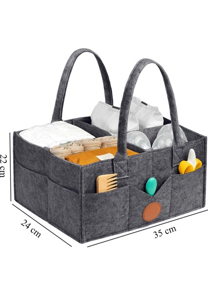 Tatlı Keçe Anne Bebek Bakım Çantası Yenidoğan Alt Açma Değiştirme Organizer Taşınabilir Düzenleyici fırsatları