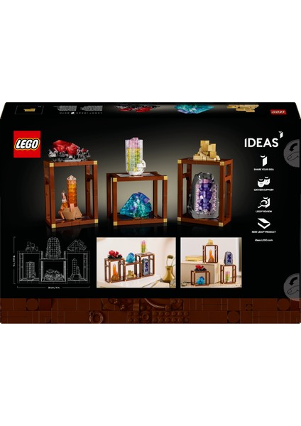 ® Ideas Mineral Koleksiyonu 21362 - Taş Koleksiyoncusu Yetişkinler Için Yaratıcı Model Yapım Seti (880 Parça) fırsatları