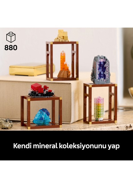 ® Ideas Mineral Koleksiyonu 21362 - Taş Koleksiyoncusu Yetişkinler Için Yaratıcı Model Yapım Seti (880 Parça) indirimleri