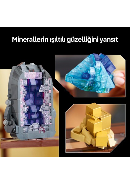® Ideas Mineral Koleksiyonu 21362 - Taş Koleksiyoncusu Yetişkinler Için Yaratıcı Model Yapım Seti (880 Parça)