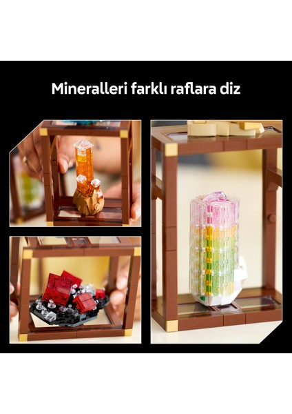 ® Ideas Mineral Koleksiyonu 21362 - Taş Koleksiyoncusu Yetişkinler Için Yaratıcı Model Yapım Seti (880 Parça)