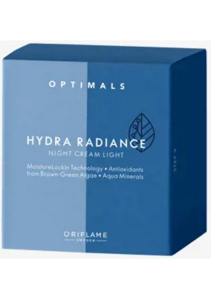 Optimals Hydra Radiance Cildi Derinlemesine Nemlendiren Gece Kremi Light