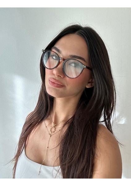 Leopar Desenli Ekran Gözlüğü Bilgisayar Korumalı Dinlendirici Gözlük Optik Cam Uyumlu