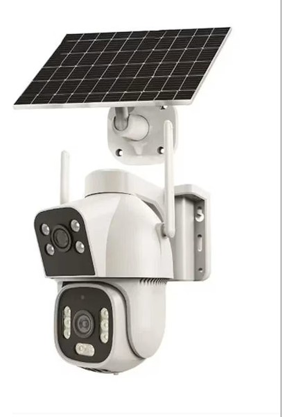 İNOX-X15 Dual Lens 4G PTZ Kamera Gece Görüşü ve Hareket Algılama Özellikleriyle Beyaz