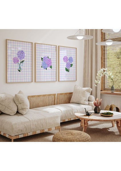 (Çerçevesiz) Ortanca Çiçekleri, Yatak Odası Oturma Odası Dekoru Poster