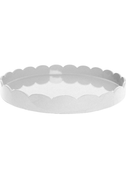 Scalloped Tray White