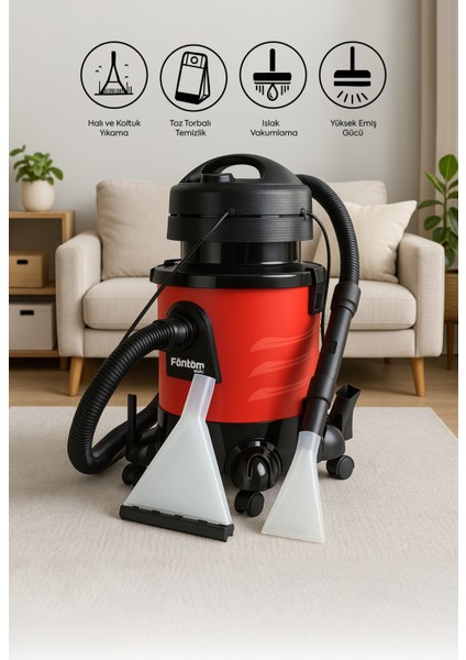 cc 9000 Halı Yıkama Robotu Jumbo, Kırmızı, 43 x 43 x 63 cm indirimleri