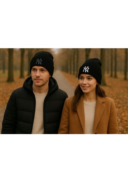 Ny Newyork Nakışlı Triko Bere modelleri