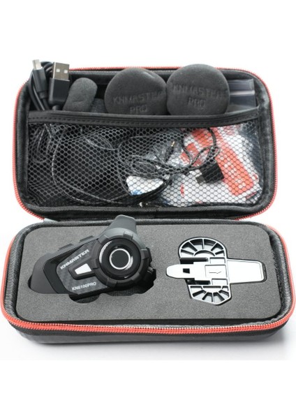KN6100 PRO Motosiklet Kask Interkom Bluetooth Intercom Kulaklık Seti Karbon Siyah fiyatları