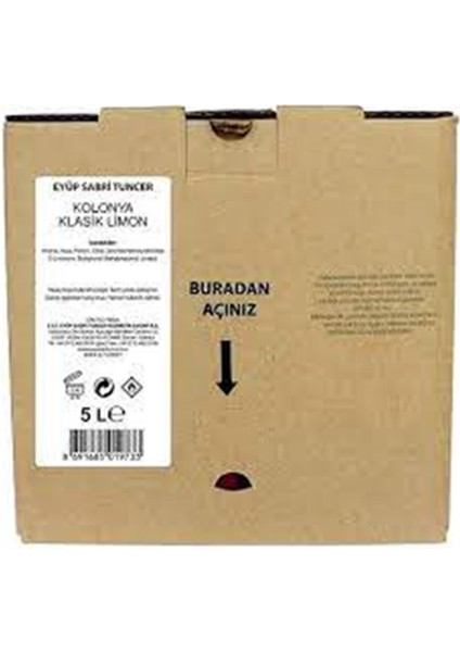 5lt Limon Kolonyası (5lt Bag In Box Endüstriyel)