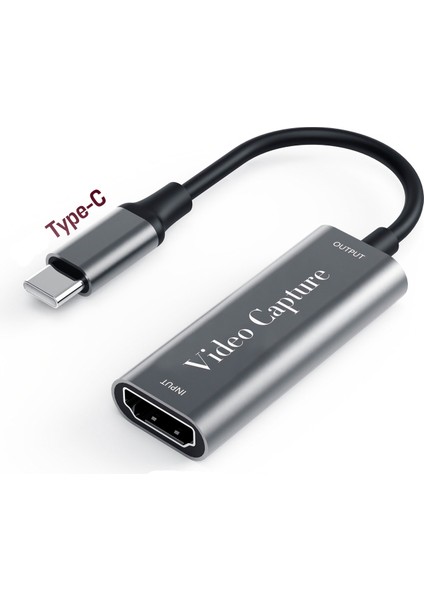 HU-04C 4K Full Hd 1080P Type-C HDMI Capture Canlı Yayın Kartı