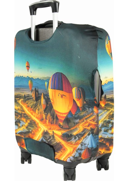(My#97 Kapadokya 8) Valizler Için Kılıf Seti (Kabin Orta ve büyük) indirimleri