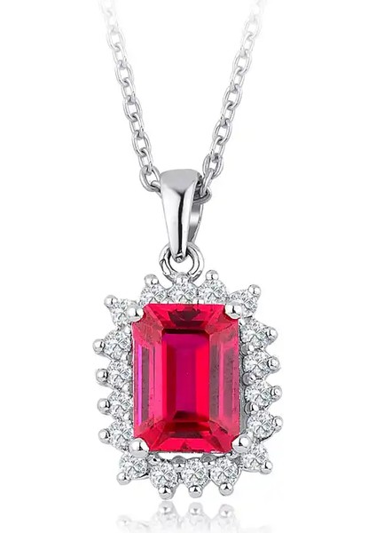 1,20 Karat Pırlanta Yakut Kolye