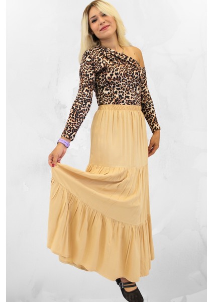 Viskon Kumaş Fırfırlı Uzun Kadın Çingene Etek indirimleri