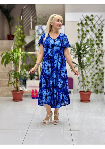 FD17153 Viskon Elbise