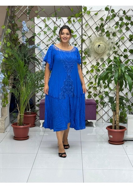 VL1420 Hürrem Vual Elbise Saks