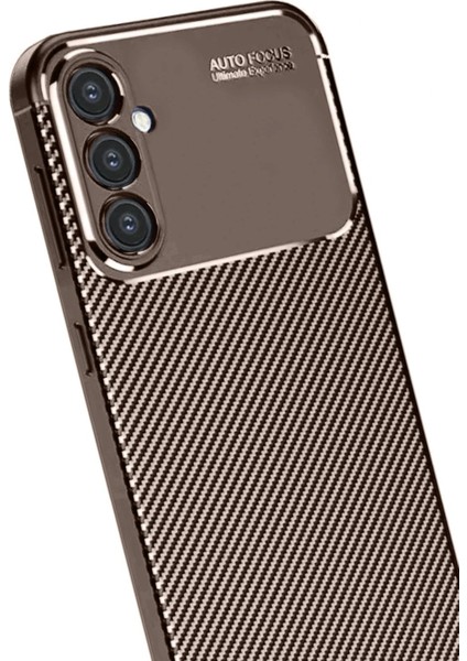 Samsung Galaxy S24 Fe Kılıf Auto Focus Karbon Kapak - KAHVERENGI-(5796) - FEİ6103-9508 modelleri