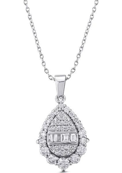 0,54 Karat Pırlanta Baget Kolye