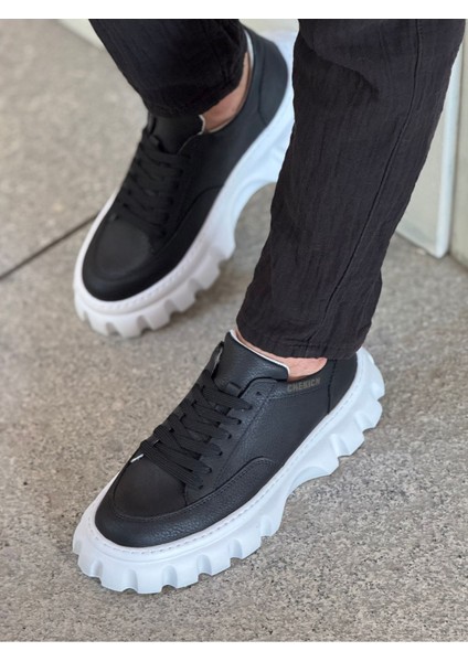 Cortex Premium Traktör Taban Erkek Sneaker Siyah Beyaz