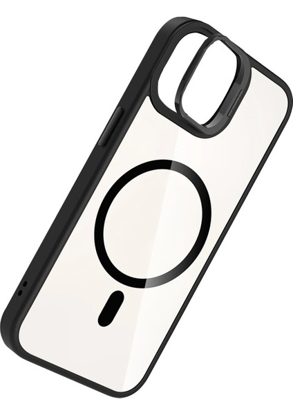 Apple iPhone 11 Remim Lensli Magsafe Standlı Kapak - SIYAH-(5796) - FEİ2195-4824 fırsatları