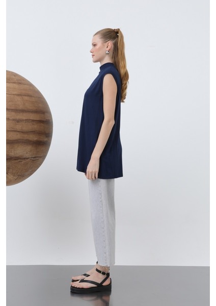 Kadın 40006 Kolsuz Bisiklet Yaka Tunik Boy Içlik indirimleri