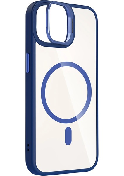 Apple iPhone 11 Remim Lensli Magsafe Standlı Kapak - LACIVERT-(5796) - FEİ1078-6456 modelleri