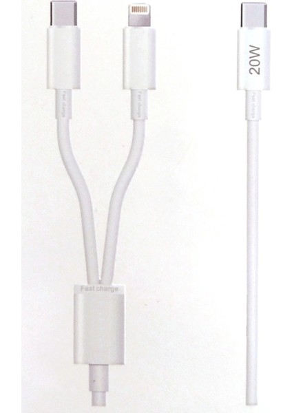 Yeni Nesil Usb-C To Lightning Usb-C Hızlı Şarj ve Data Kablosu 5.0A Hızlı Kablo 1 Metre 20W