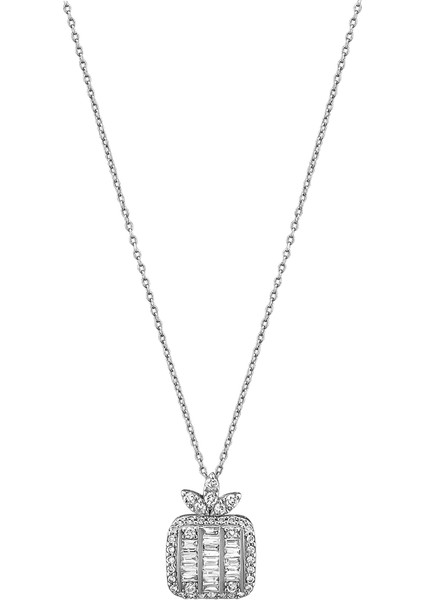 0,41 Karat Pırlanta Baget Kolye