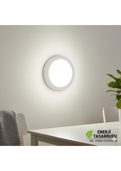 KDL063 Backlight Yuvarlak Sıva Üstü LED Panel 24W Beyaz Işık