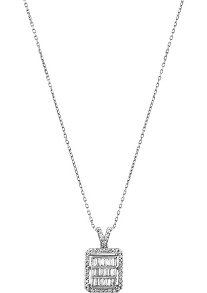 0,41 Karat Pırlanta Baget Kolye