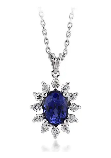 1,35 Karat Pırlanta Safir Kolye fiyatları