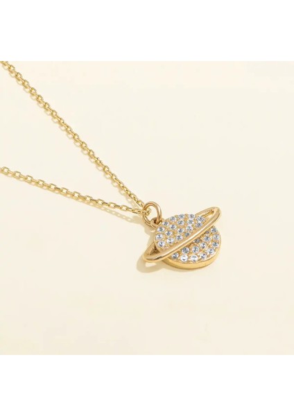 0,28 Karat Pırlanta Satürn Kolye fiyatları