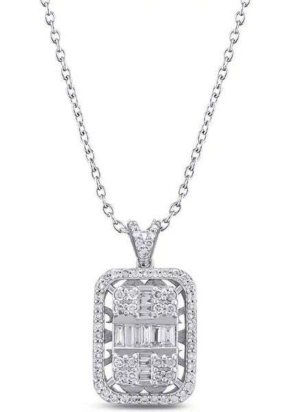 0,58 Karat Pırlanta Baget Kolye