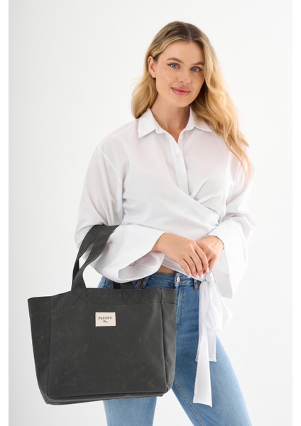 Dark Büyük Boy Mumlu Kanvas Omuz ve El Çantası / Lise ve Üniversite Okul Çantası (En: 32 Boy: 29) fiyatları