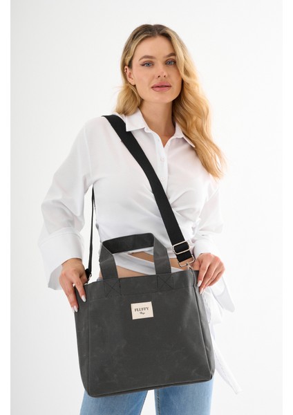 Dark Büyük Boy Mumlu Kanvas Omuz ve El Çantası / Lise ve Üniversite Okul Çantası (En: 32 Boy: 29) indirimleri