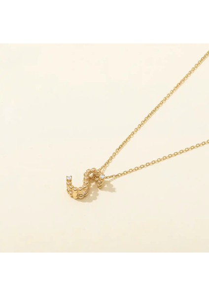 0,02 Karat Pırlanta S Harfi Kolye