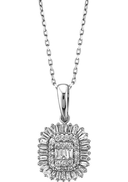 0,46 Karat Pırlanta Baget Kolye fiyatları