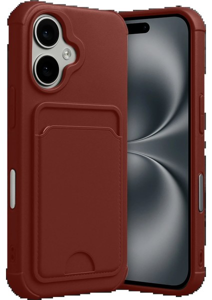 Apple iPhone 17 Kelvin Kartvizitli Silikon - BORDO-(5796) - FEİ2099-1417