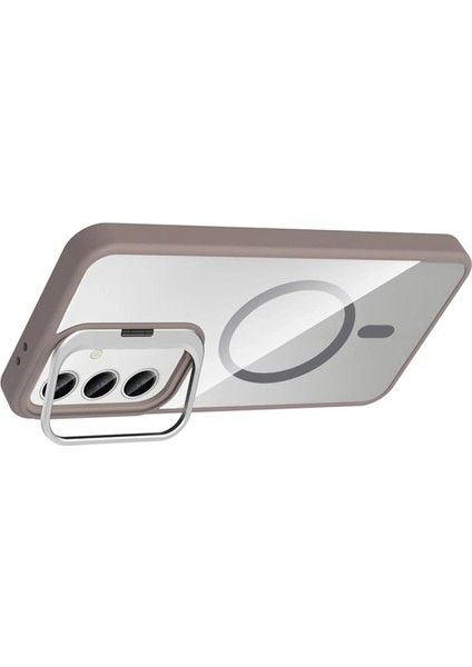 Samsung Galaxy S25 Remim Lensli Magsafe Standlı Kapak - Titan GRI-(5796) - FEİ1582-5694 fiyatları