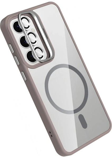 Samsung Galaxy S25 Remim Lensli Magsafe Standlı Kapak - Titan GRI-(5796) - FEİ1582-5694 fırsatları