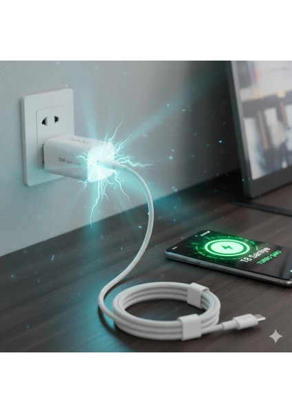 Huawei Matepad Air Uyumlu 33W USB Type-C Hızlı Şarj Aleti indirimleri