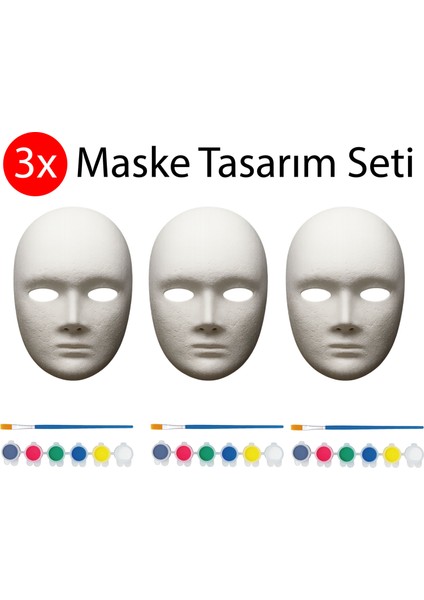 3'lü Maske Tasarım Etkinlik Seti - Sınıf Etkinlik/aktivite - Toplu Etkinlik