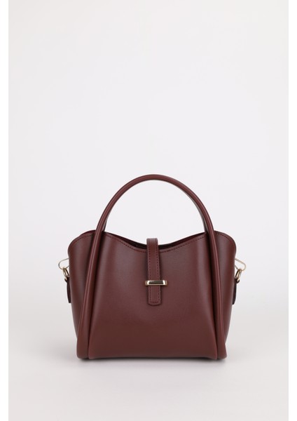 Kadın Üç Bölmeli Tasarım Çıkarılabilir Makyaj Çantalı 2'li El ve Omuz Çantası Roma (siyah , bordo) indirimleri