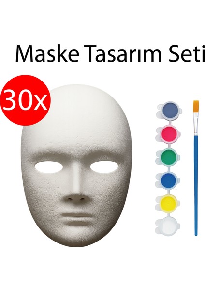 30'lu Maske Tasarım Etkinlik Seti - Sınıf Etkinlik/aktivite - Toplu Etkinlik