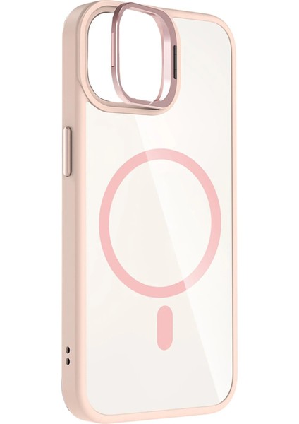 Apple iPhone 11 Remim Lensli Magsafe Standlı Kapak - PEMBE-(5796) - FEİ8211-9839 modelleri