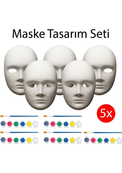 5'li Maske Tasarım Etkinlik Seti - Sınıf Etkinlik/aktivite - Toplu Etkinlik