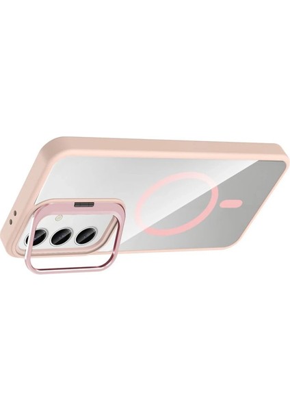 Samsung Galaxy S24 Fe Remim Lensli Magsafe Standlı Kapak - PEMBE-(5796) - FEİ7522-7032 fiyatları