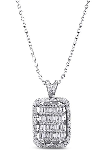 0,68 Karat Pırlanta Baget Kolye