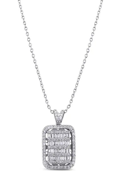 0,68 Karat Pırlanta Baget Kolye fiyatları