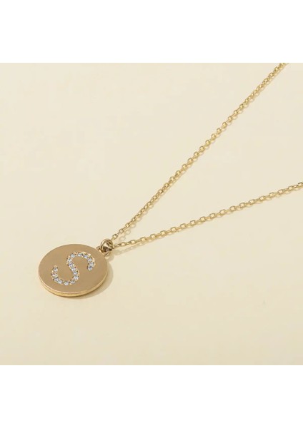 0,05 Karat Pırlanta S Harfi Kolye